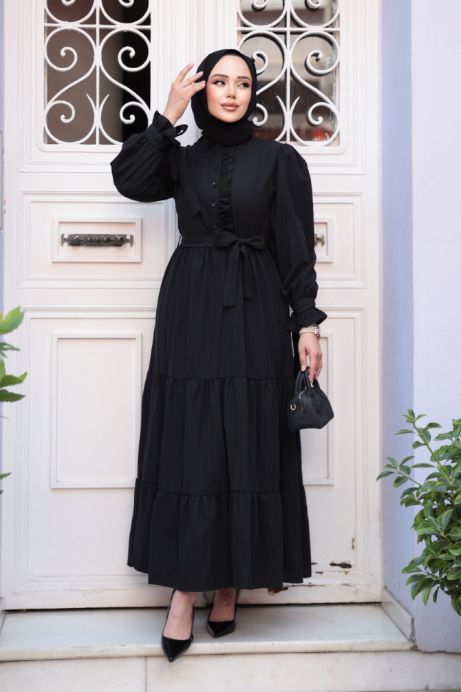 Black Long Sleeve Dress 617S - 1