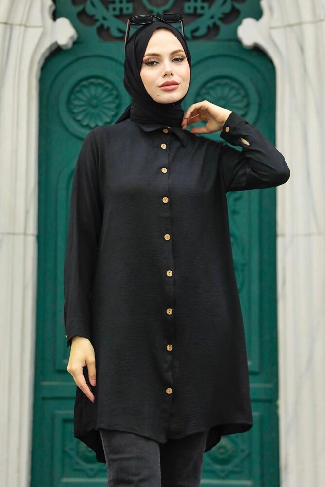Black Long Sleeve Tunic 1149S - 1