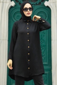 Neva Style - Black Long Sleeve Tunic 1149S - Thumbnail