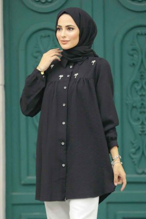 Black Long Sleeve Tunic 573S - 1