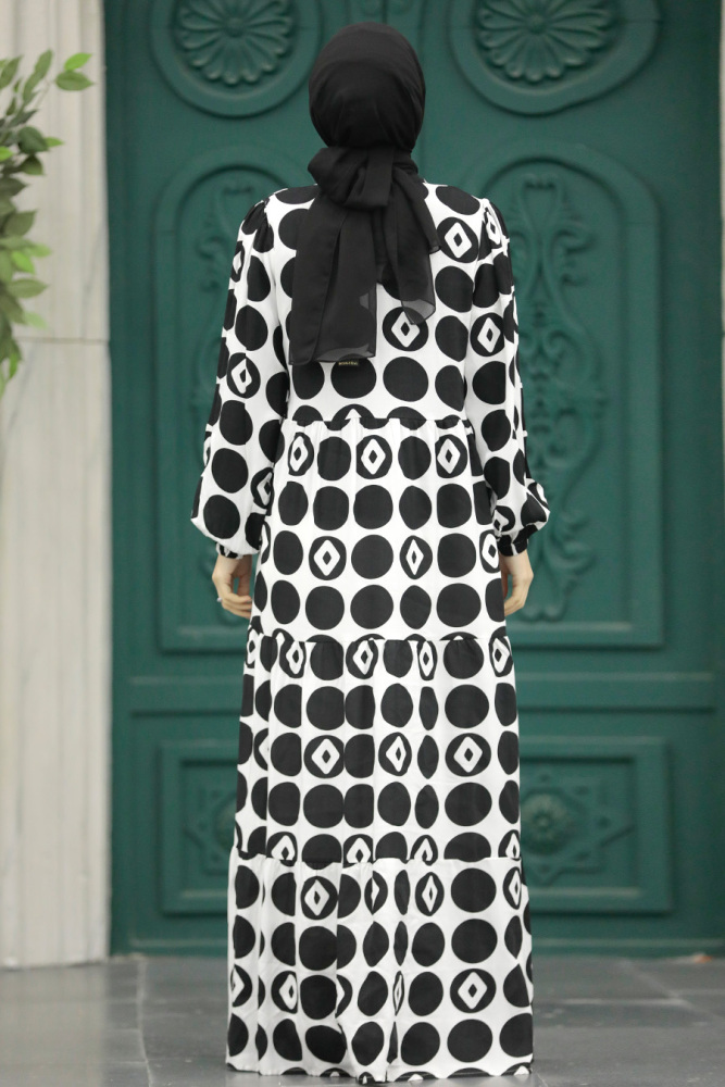 Black Modest Dress 89741S - 3