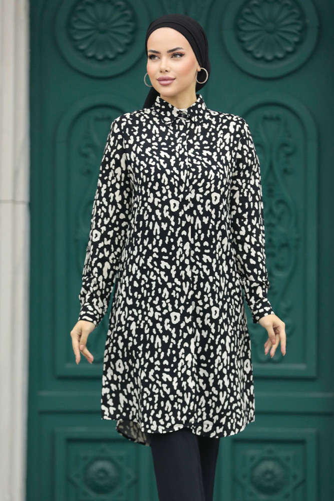 Black Modest Tops 11665S - 1