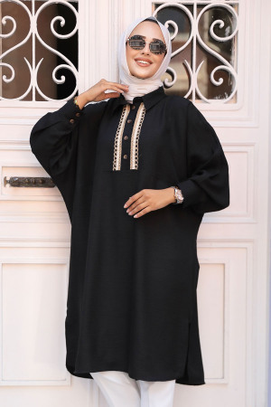 Black Modest Tops 663S - 1