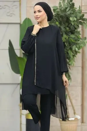 Neva Style - Black Modest Tunic 24030S - 1
