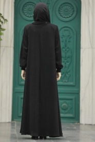Neva Style - Black Modest Turkish Abaya 622S - Thumbnail