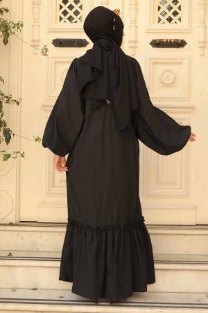 Black Muslim Dress 57341S - 3