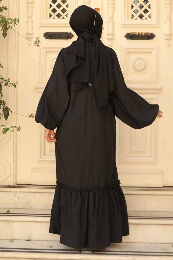 Black Muslim Dress 57341S - 3