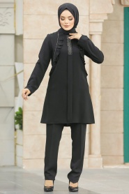 Neva Style - Black Muslim Dual Suit 34022S - Thumbnail