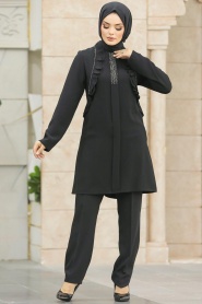 Neva Style - Black Muslim Dual Suit 34022S - Thumbnail