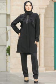 Neva Style - Black Muslim Dual Suit 34022S - Thumbnail