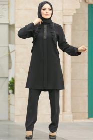 Neva Style - Black Muslim Dual Suit 34022S - Thumbnail