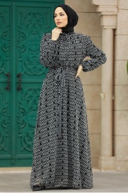 Neva Style - Black Muslim Long Dress Style 279084S - Thumbnail