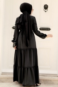 Neva Style - Black Muslim Long Dress Style 63250S - Thumbnail