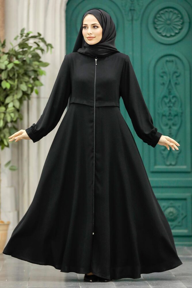 Neva Style - Black Muslim Turkish Abaya 1102S - 3