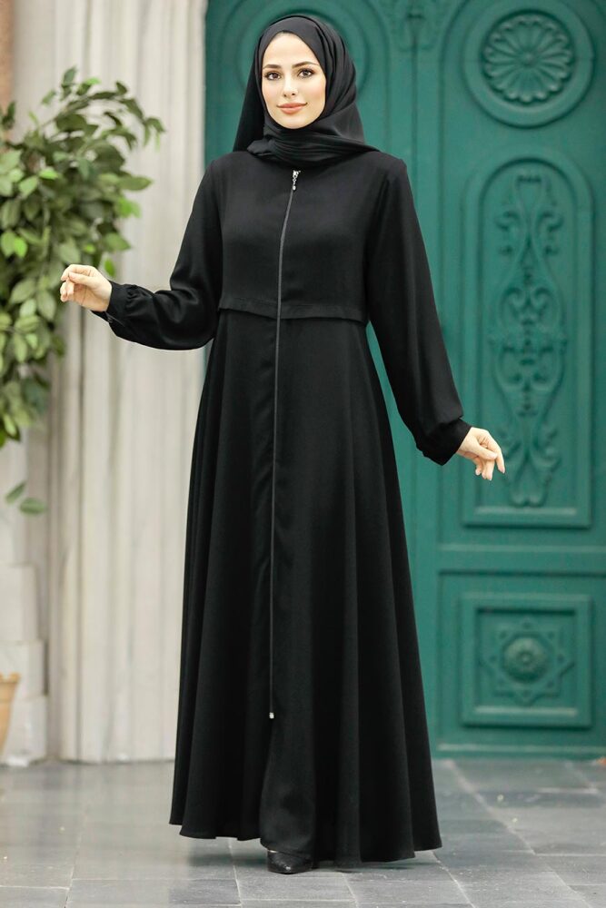 Neva Style - Black Muslim Turkish Abaya 1102S - 1