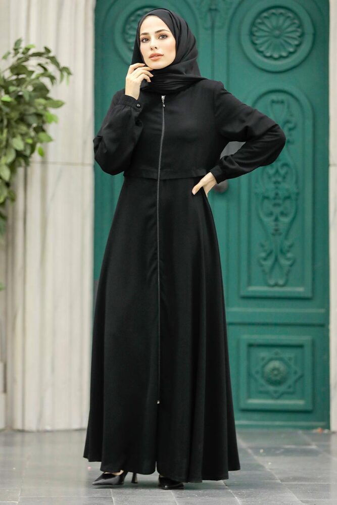 Neva Style - Black Muslim Turkish Abaya 1102S - 2