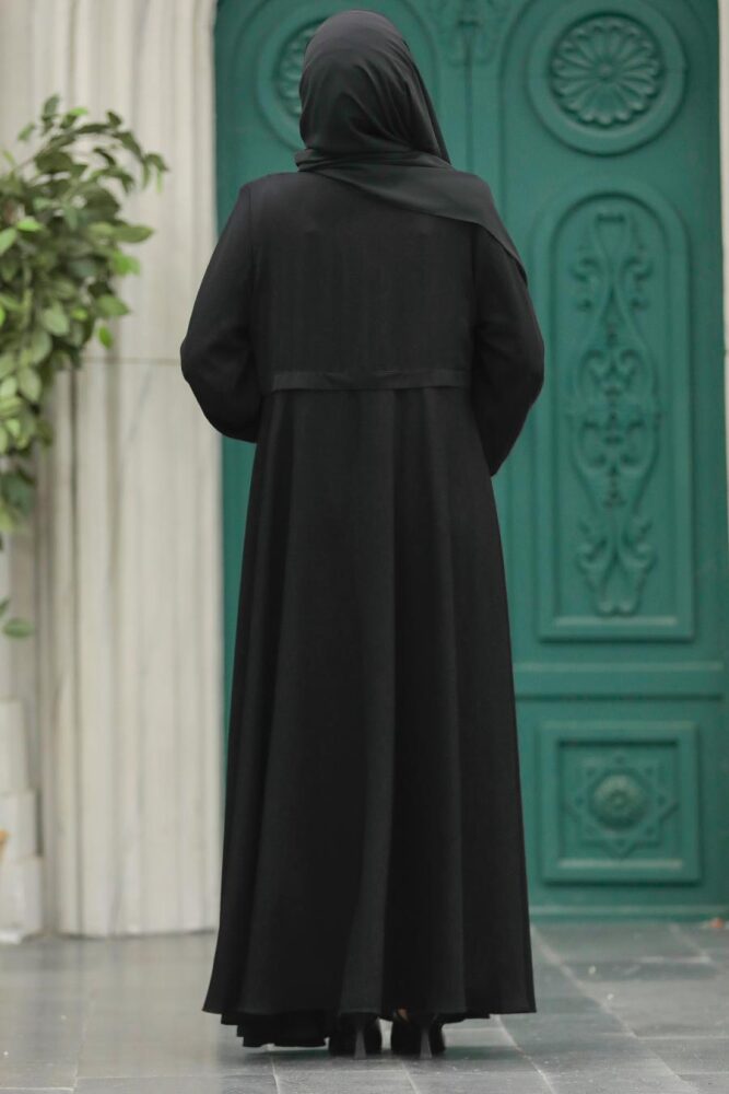 Neva Style - Black Muslim Turkish Abaya 1102S - 5