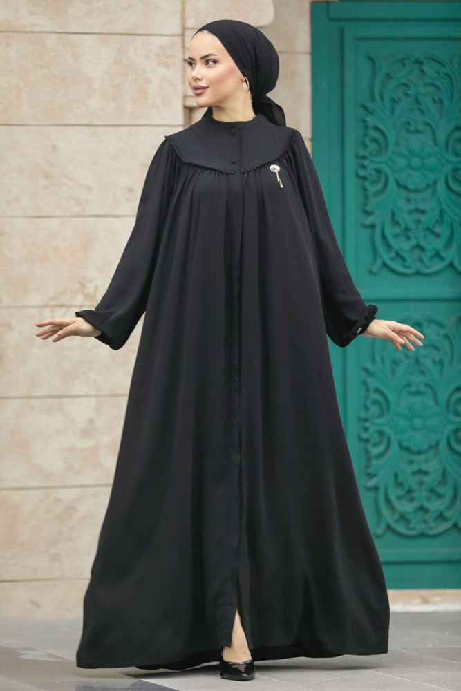 Black Plus Size Abaya 20134S - 2