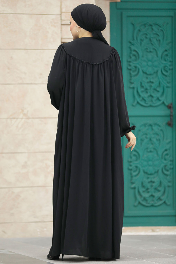 Black Plus Size Abaya 20134S - 4