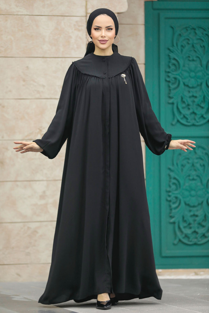Black Plus Size Abaya 20134S - 1