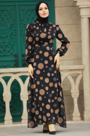 Neva Style - Black Plus Size Dress 27934S - Thumbnail