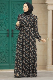 Neva Style - Black Plus Size Dress 29713S - Thumbnail