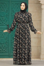 Neva Style - Black Plus Size Dress 29713S - Thumbnail
