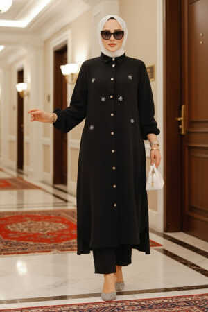 Black Plus Size Dual Suit 12082S - 1