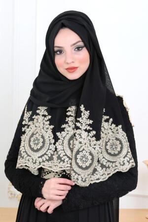 Neva Style - Black Shawl 7497S - 1