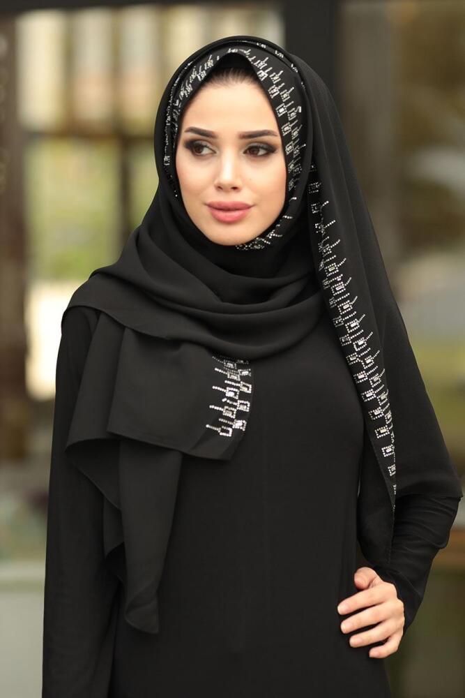 Neva Style - Black Shawl 7509S - 1