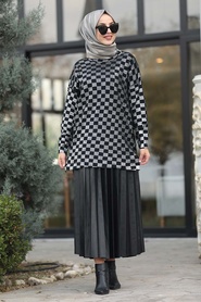 Neva Style - Black Skirt 4455S - Thumbnail