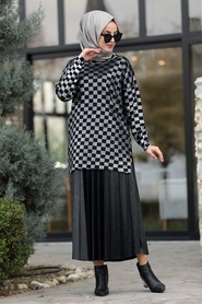 Neva Style - Black Skirt 4455S - Thumbnail