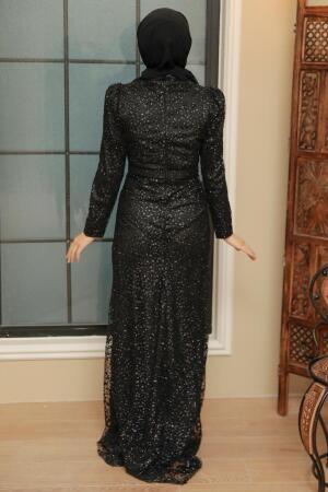 Neva Style - Black Turkish Modest Evening Gown 2287S - 2