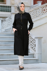 Neva Style - Black Veiling Tunic 5089S - Thumbnail
