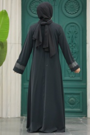 Neva Style - Black Women Abaya 31132S - Thumbnail