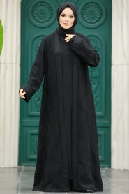 Neva Style - Black Women Abaya 32171S - Thumbnail