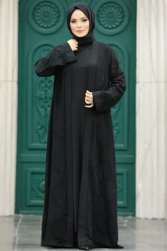 Neva Style - Black Women Abaya 32171S - Thumbnail