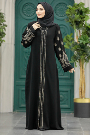 Black Women Abaya 90201S - 3