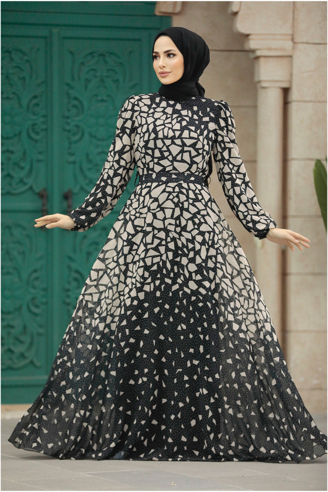 Black Women Dress 39461S - 1