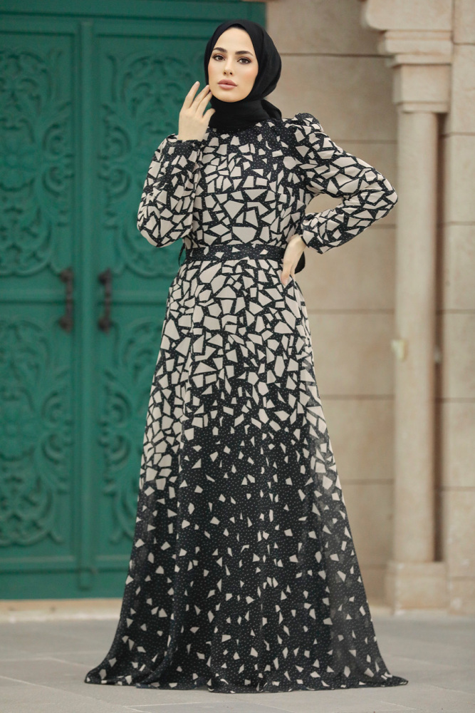 Black Women Dress 39461S - 3