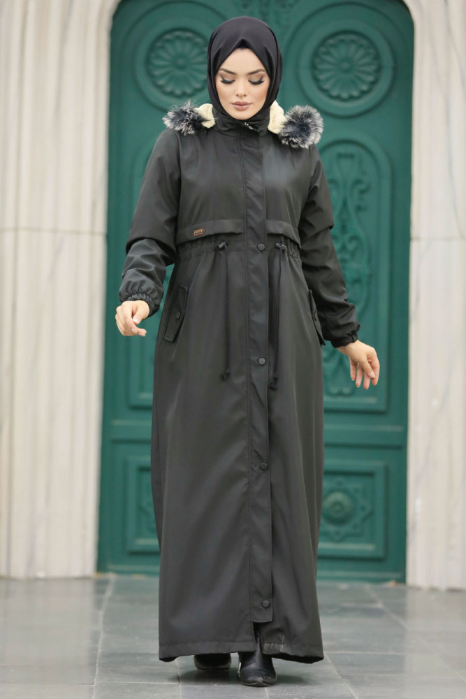 Neva Style - Black Women Parka Coat 60506S - 3