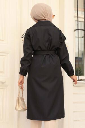 Black Women Trench Coat 647S - 3