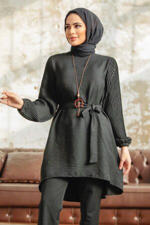 Neva Style - Black Women Tunic 41221S - Thumbnail