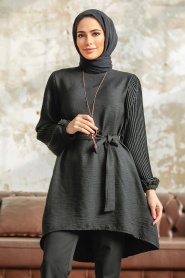 Neva Style - Black Women Tunic 41221S - Thumbnail