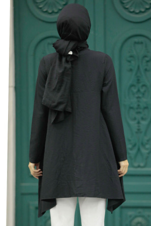 Neva Style - Black Women Tunic 4602S - Thumbnail