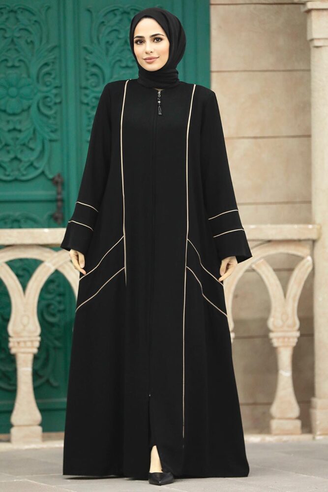 Neva Style - Black Women Turkish Abaya 35162S - 4