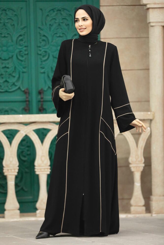 Neva Style - Black Women Turkish Abaya 35162S - 1