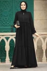 Neva Style - Black Women Turkish Abaya 615S - Thumbnail