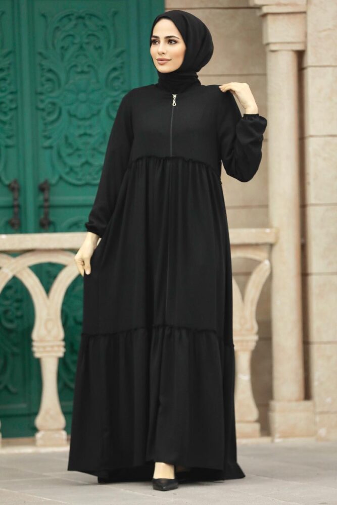 Black Women Turkish Abaya 615S - 1