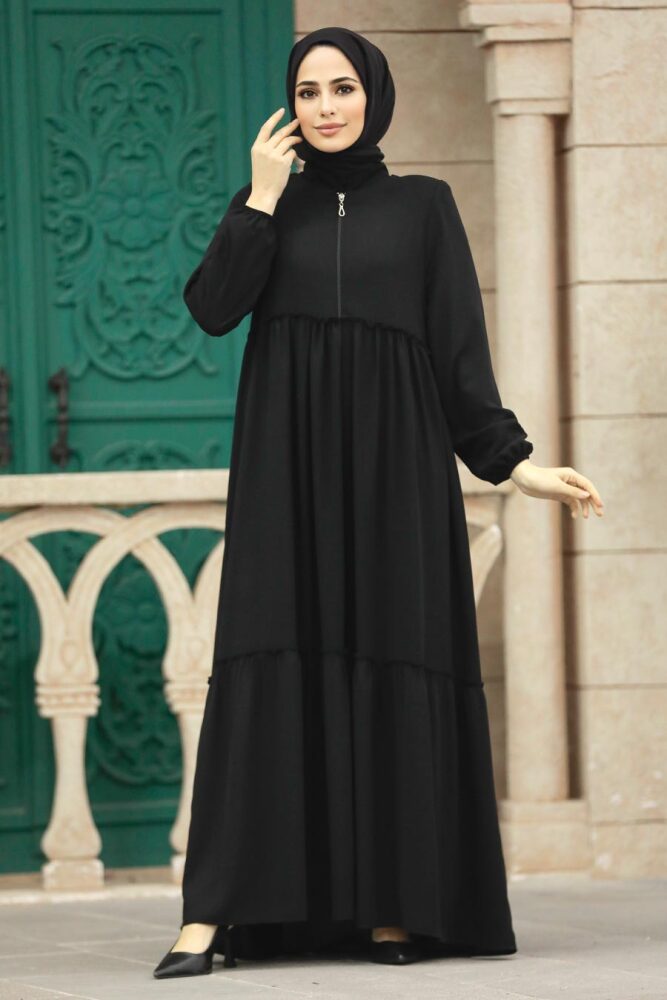 Black Women Turkish Abaya 615S - 6